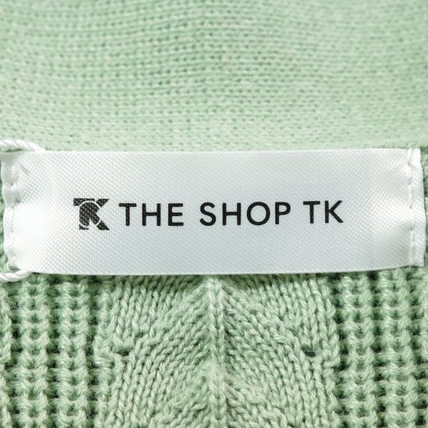  новый товар 1 иен ~*THE SHOP TK Takeo Kikuchi длинный рукав коричневый n ключ вязаный кардиган кардиган L зеленый стандартный магазин подлинный товар *1665*