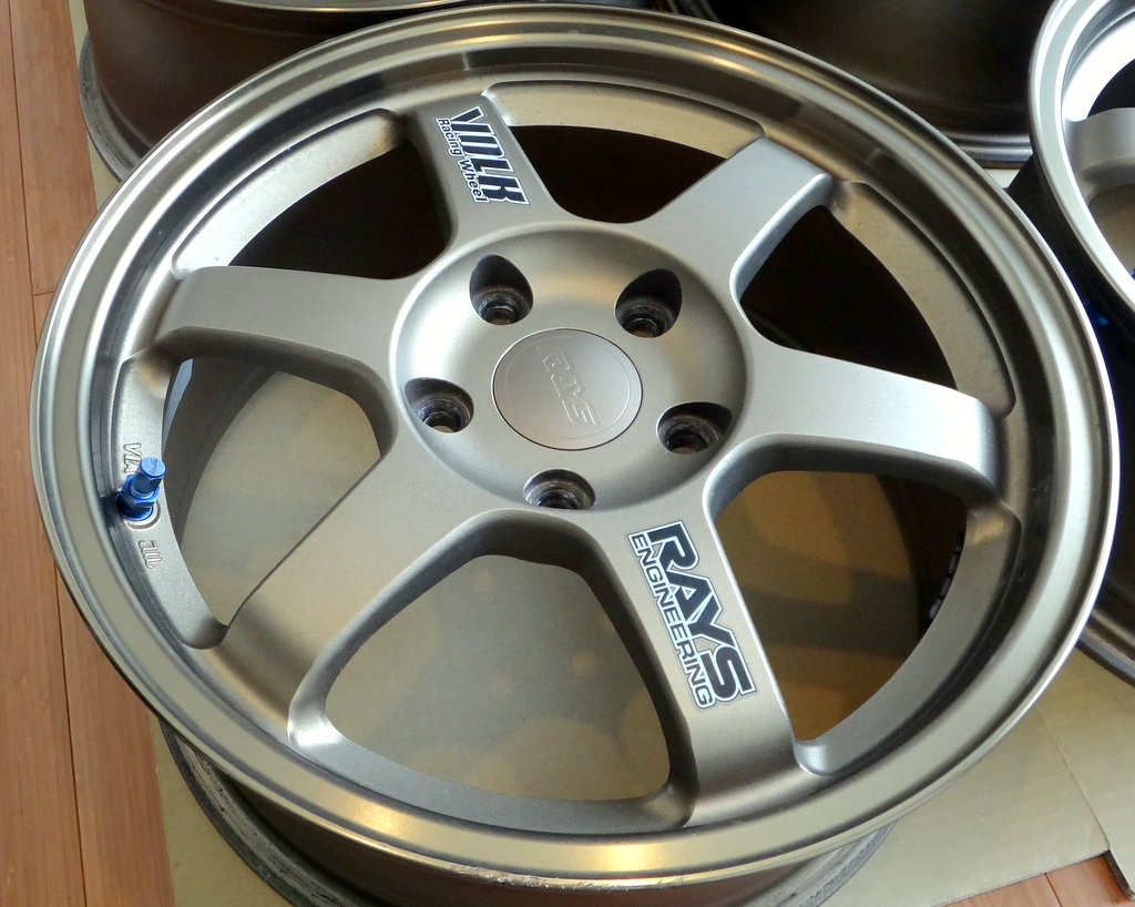 希少 絶版 RAYS Volk Racing TE37 16×7J +42 114.3 5H ブロンズ ホイール 4本 DC2 インテグラ タイプR 98spec TEIN SPOON MUGEN の画像4