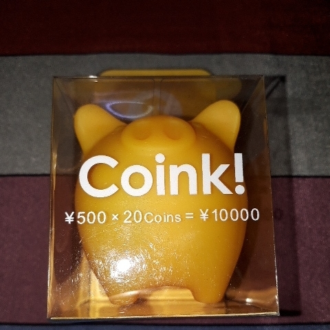 coink! 500円玉貯金 黄色いブタ プレミア_画像1