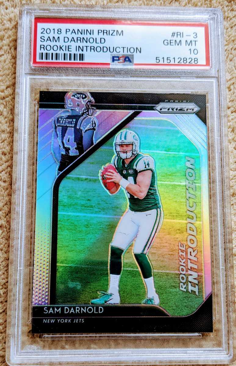 【NFL】2018 PANINI PRIZM SILVER PRIZM ROOKIE INTRODUCTION #RI-3 SAM DARNOLD VIKINGS QB PSA10_画像1