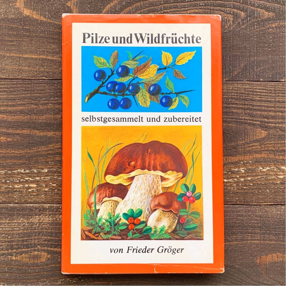 東ドイツの古いキノコと実の図鑑(Pilze und Wildfruchte 1979年)/アンティーク ヴィンテージ ヨーロッパ キノコ 木の実 インテリア DDR/の画像1