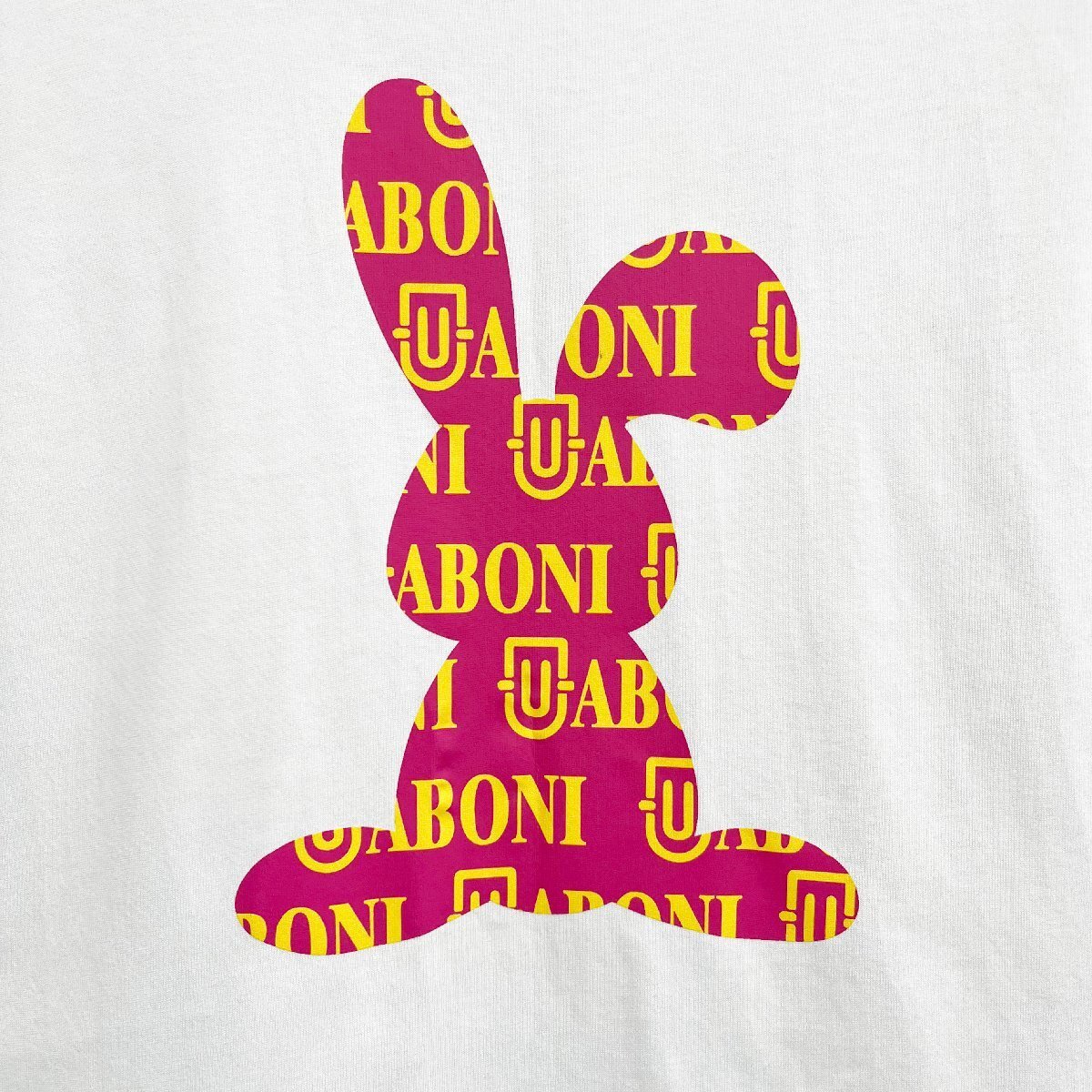 個性EU製＆定価2万◆UABONI*Paris*半袖Tシャツ*ユアボニ*パリ発◆綿100% 通気 薄手 ウサギ柄 可愛い スウェット お出かけ 夏服 2XL/52_画像6