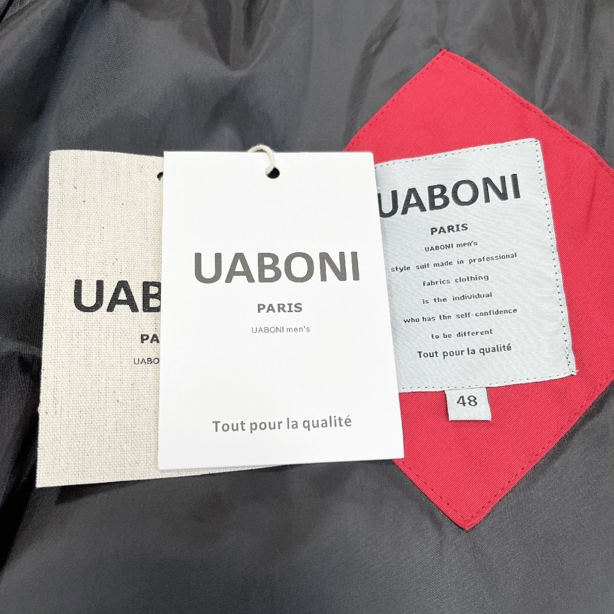 最高級EU製&定価13万◆UABONI*Paris*ダウンジャケット*ユアボニ*パリ発◆グースダウン90％ 重厚 防寒防風 暖か 個性 豪華毛皮ファー付き Mの画像8