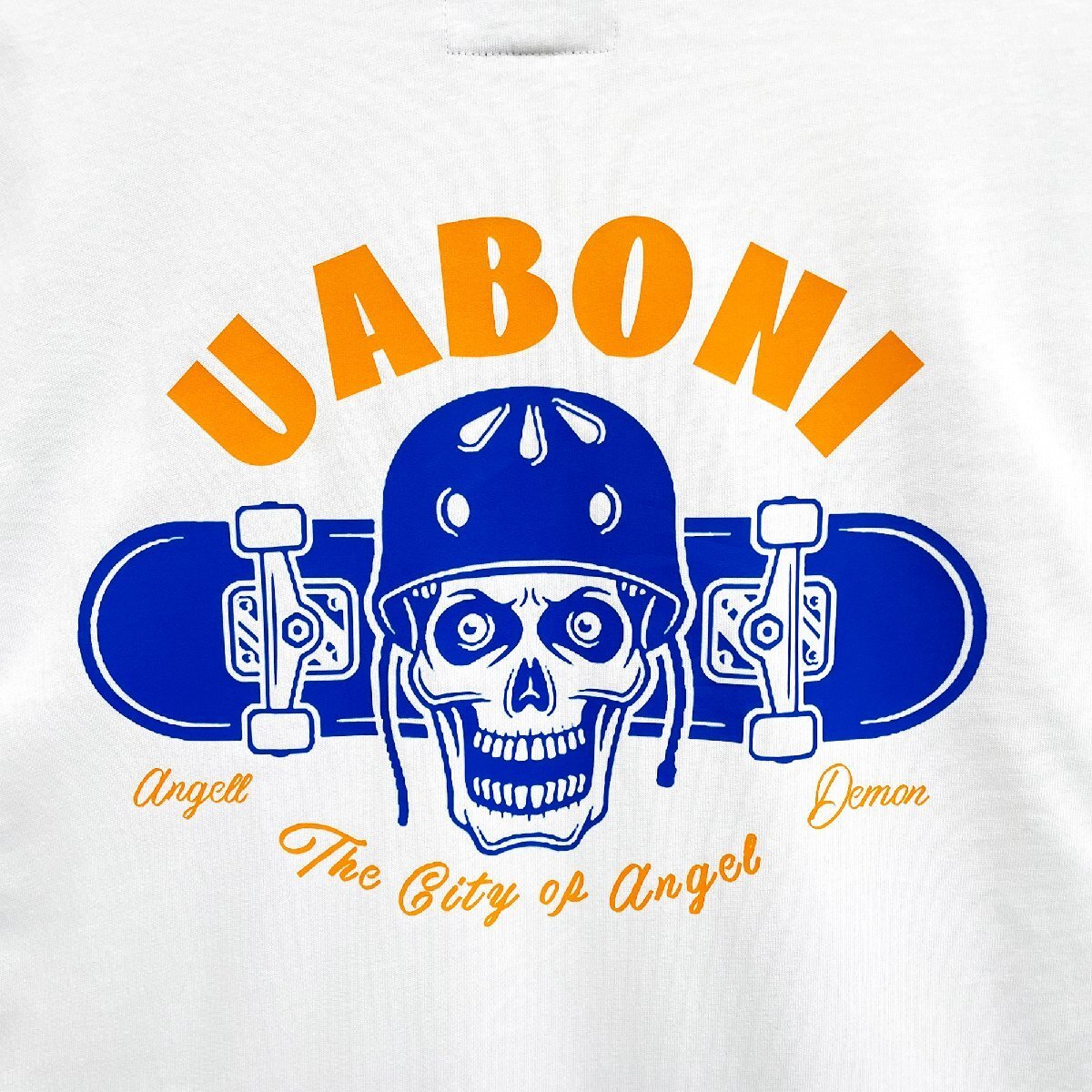 個性EU製＆定価2万◆UABONI*Paris*半袖Tシャツ*ユアボニ*パリ発◆コットン100％ 吸汗 ソフト 快適 遊び心 アメカジ ストリート 街着 L_画像3