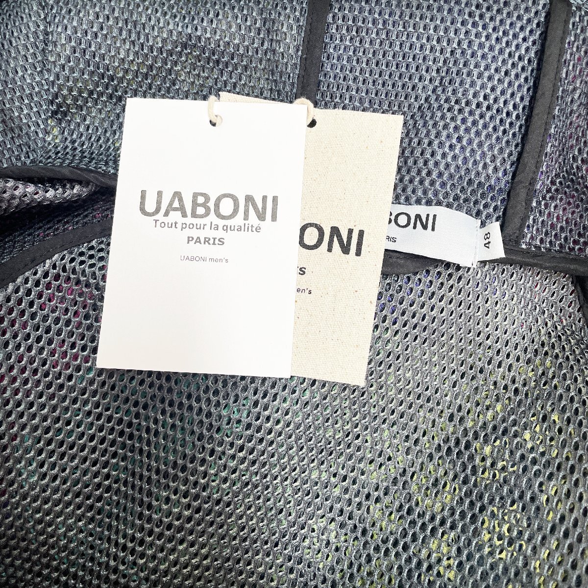 個性EU製＆定価7万◆UABONI*Paris*日焼け防止上下セット*ユアボニ◆グラデーション 透かし彫り UVカット ジャケット ショートパンツ XL/50_画像10