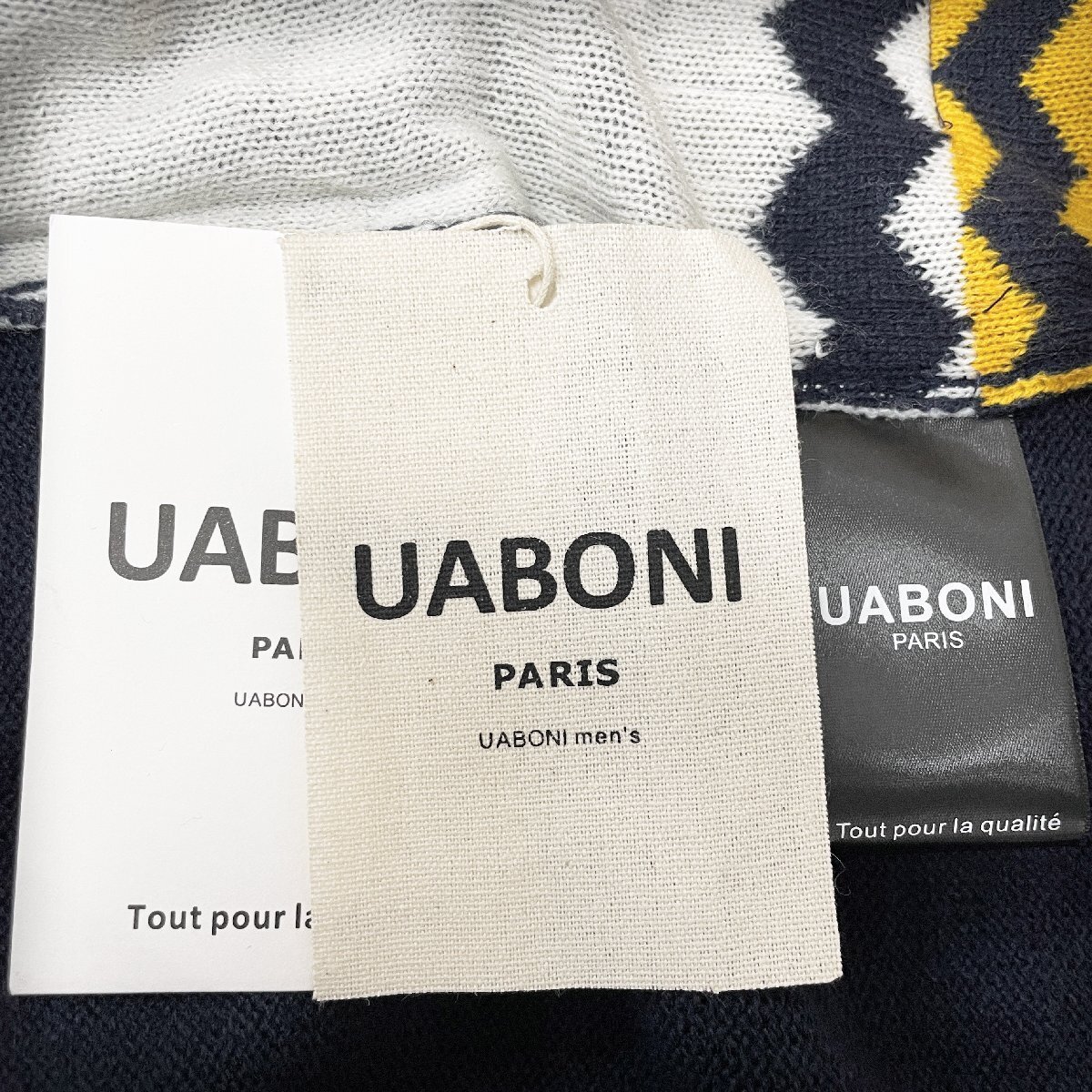 ★★最上級EU製＆定価4万◆UABONI*Paris*セーター*ユアボニ*パリ発◆高級ウール 秋冬 レトロ ノルディック柄 季節感 ニット モード 通勤 M_画像7