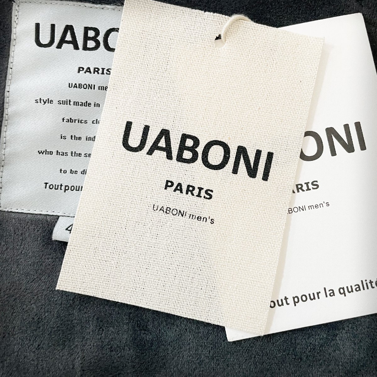 一枚限定EU製＆定価5万◆UABONI*Paris*セーター*ユアボニ*パリ発◆高品質カシミヤ ソフト 裏起毛 暖かい 切替 チェック柄 重ね着風 紳士2XL_画像9