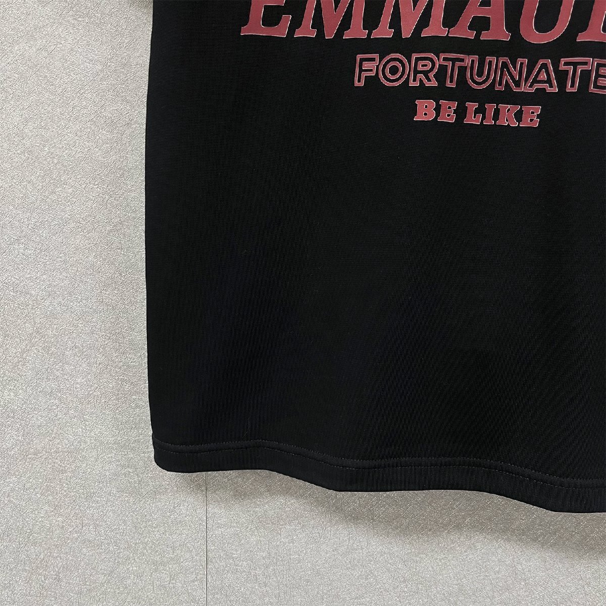 上品・半袖Tシャツ 定価2万◆Emmauela・イタリア・ミラノ発◆コットン100％ 快適 高級 通気 おしゃれ 菊 スウェット カットソー トップスM_画像5