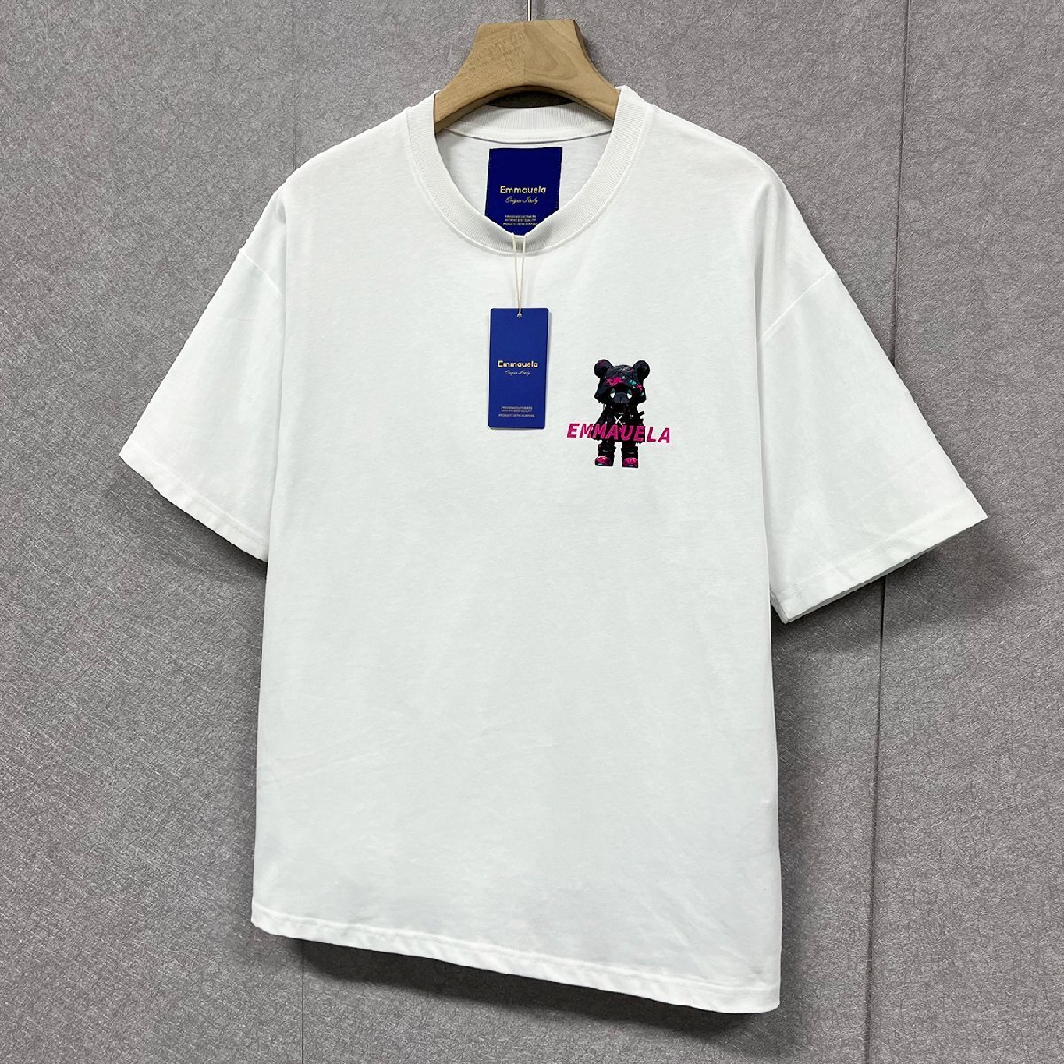 人気・半袖Tシャツ 定価2万◆Emmauela・イタリア・ミラノ発◆上級コットン100％ 個性 快適 クマ ポップ トップス スウェット 街着 夏 L/48_画像8