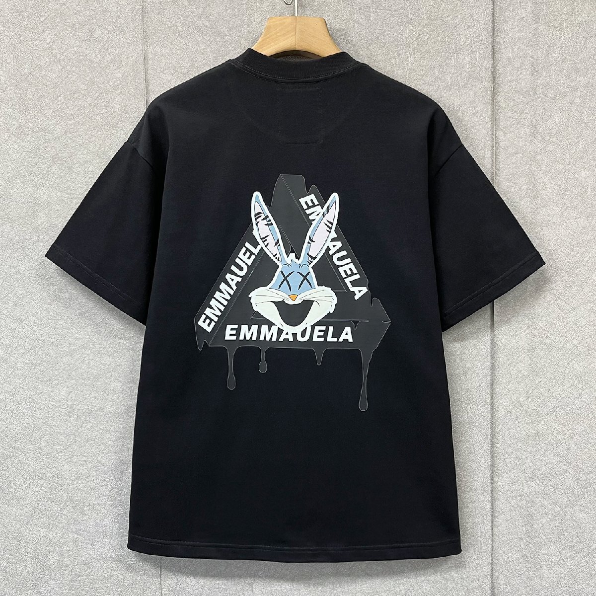 人気・半袖Tシャツ 定価2万◆Emmauela・イタリア・ミラノ発◆高級 快適 速乾 個性 ウサギ柄 トレンド スウェット レジャー 春夏 XL/50_画像1