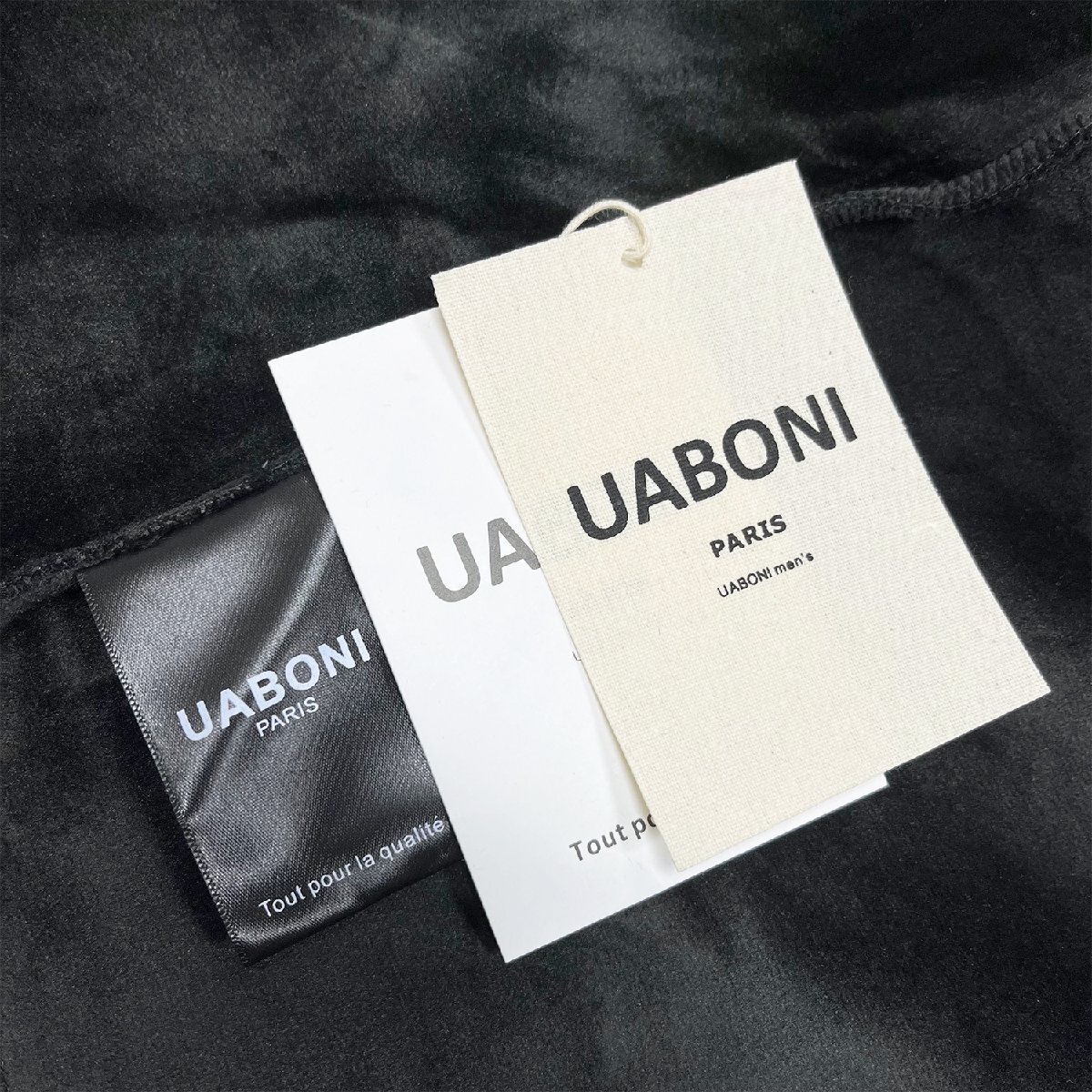 ★★逸品EU製＆定価5万◆UABONI*Paris*セーター*ユアボニ*パリ発◆豪華ミンク/カシミヤ混 防寒 重ね着風 金糸刺繍 チェック柄 紳士 M/46_画像10