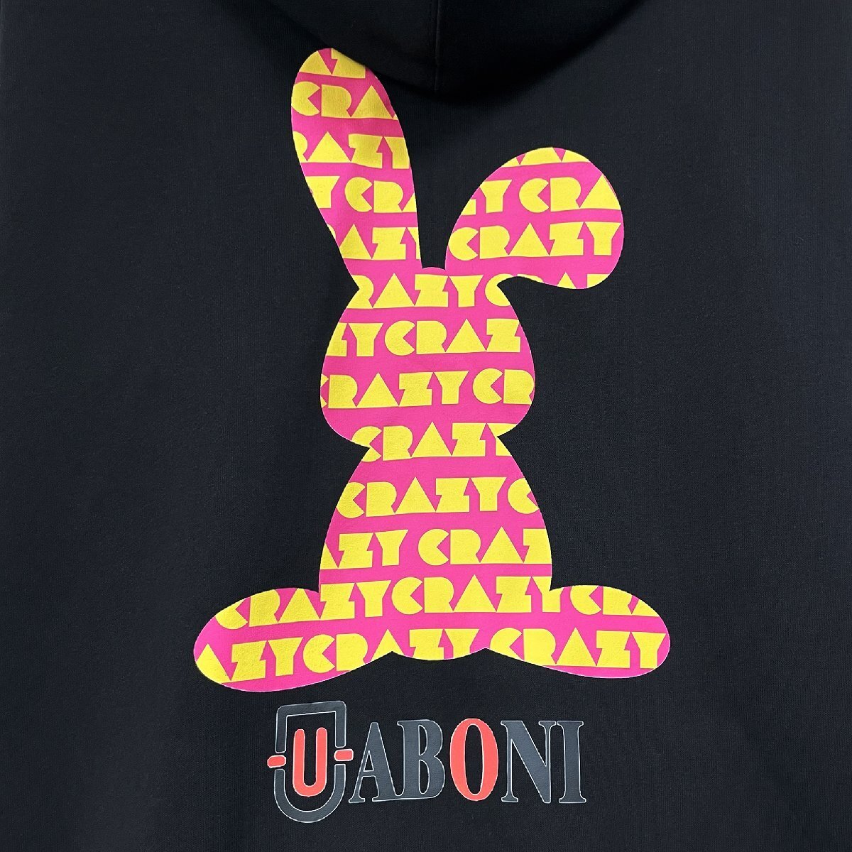 新作EU製＆定価5万◆UABONI*Paris*パーカー*ユアボニ*パリ発◆綿100% 快適 暖かい ウサギ柄 可愛い ロゴ スウェット 2XL/52サイズ_画像7