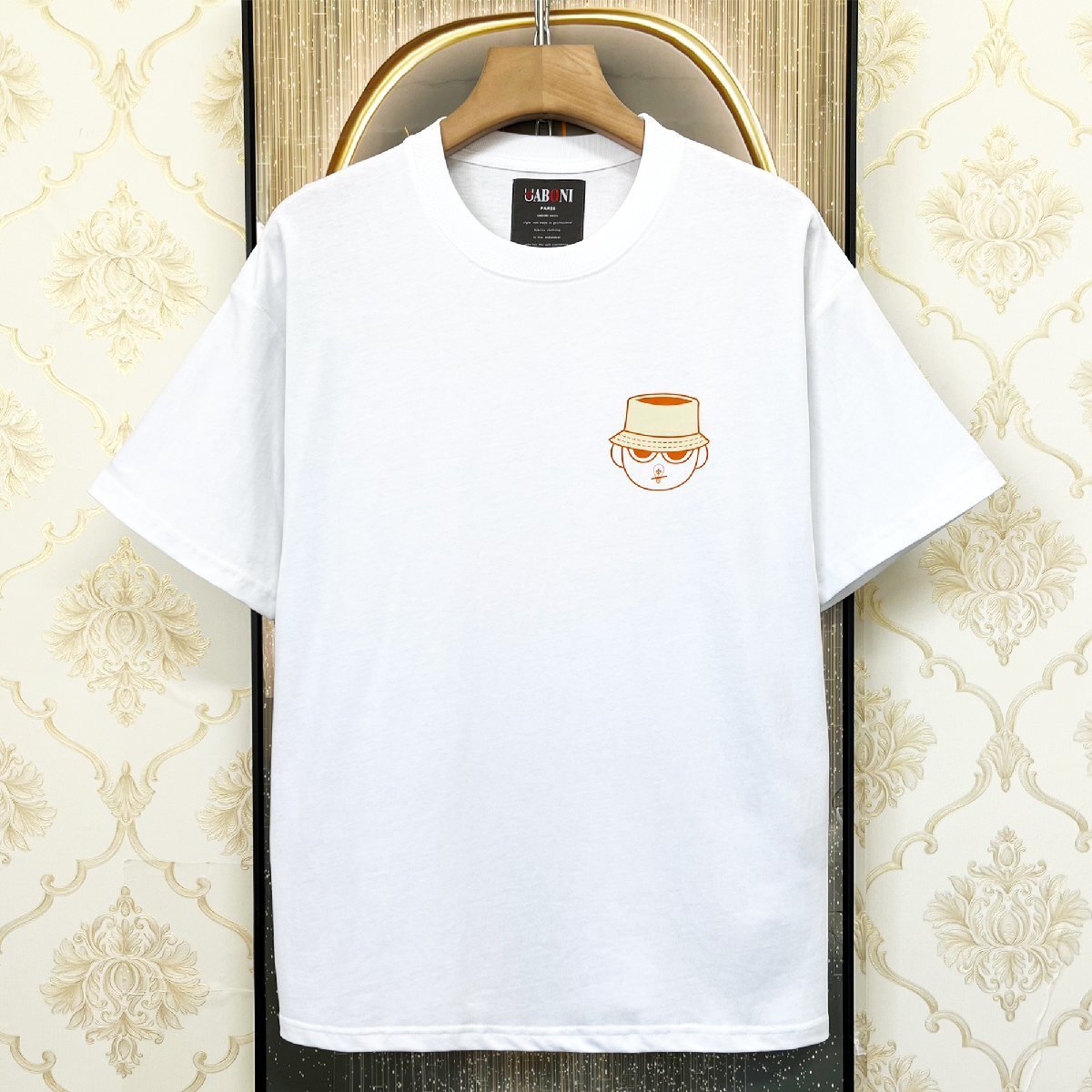 人気EU製＆定価2万◆UABONI*ユアボニ*半袖Tシャツ*フランス*パリ発◆コットン100％ 薄手 吸汗 通気 遊び心 可愛い カットソー 日常 L/48の画像2