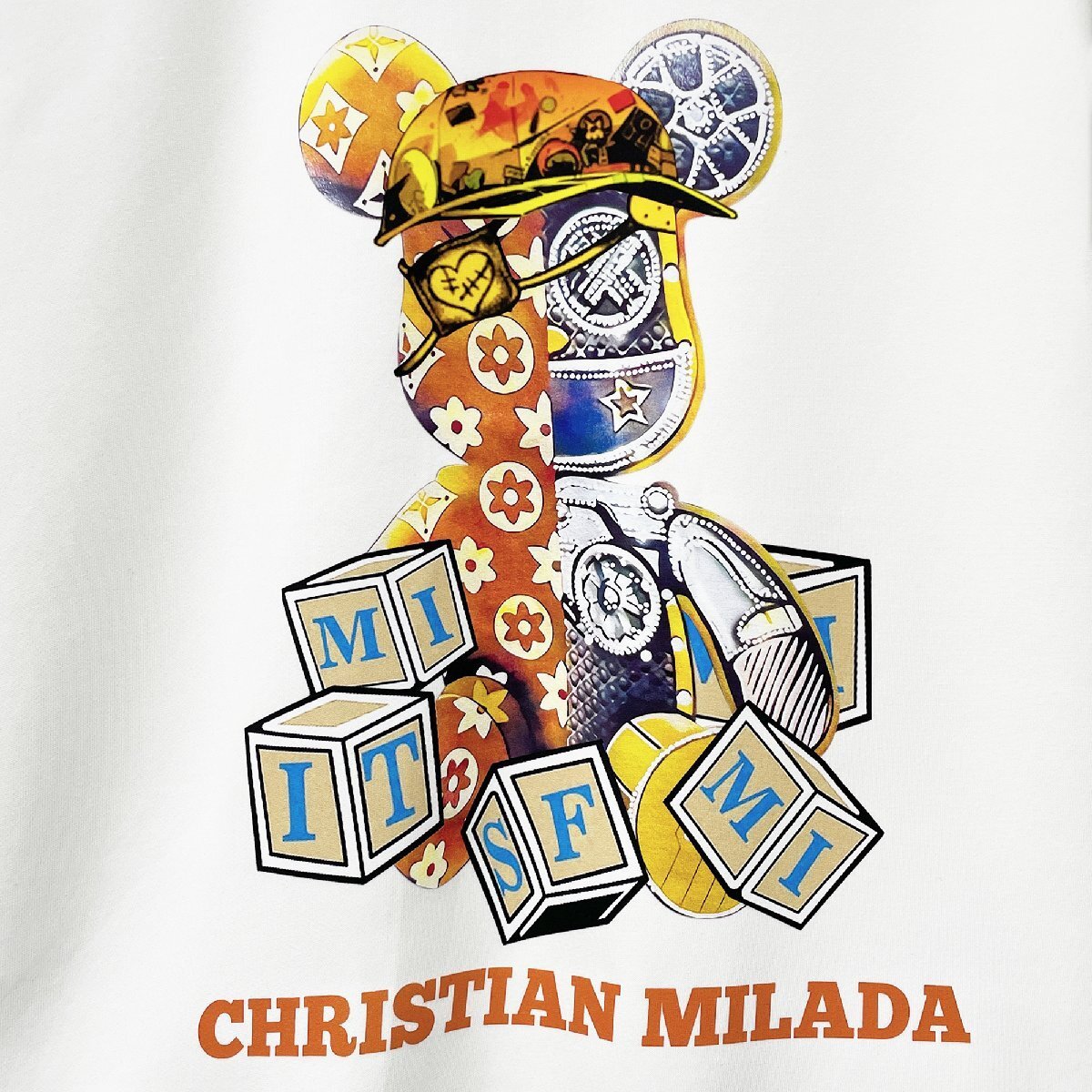 定価4万★christian milada・ミラノ発・トレーナー★コットン100% 上品 通気 吸湿 スウェット 個性 Bearbrick/ベアブリック 普段着 2XL/52_画像8