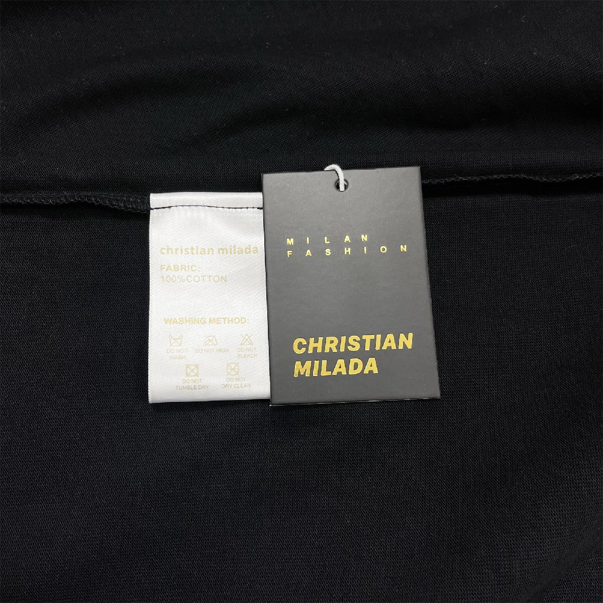 定価2万★christian milada・ミラノ発・半袖Tシャツ★綿100％ 高級 吸汗 通気 個性 魚座柄 トップス カットソー 男女兼用 夏服 XL/50サイズの画像9