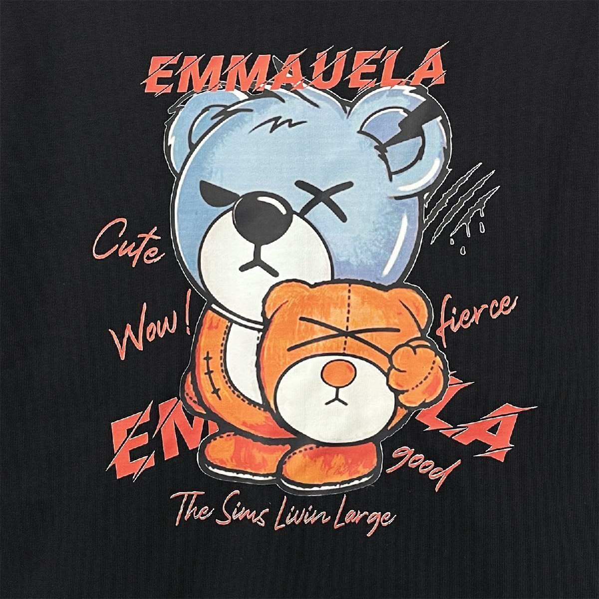 定番・半袖Ｔシャツ 定価2万◆Emmauela・イタリア・ミラノ発◆コットン100％ 快適 通気吸汗 スウェット カットソー 個性 トレンド 2XL/52_画像3