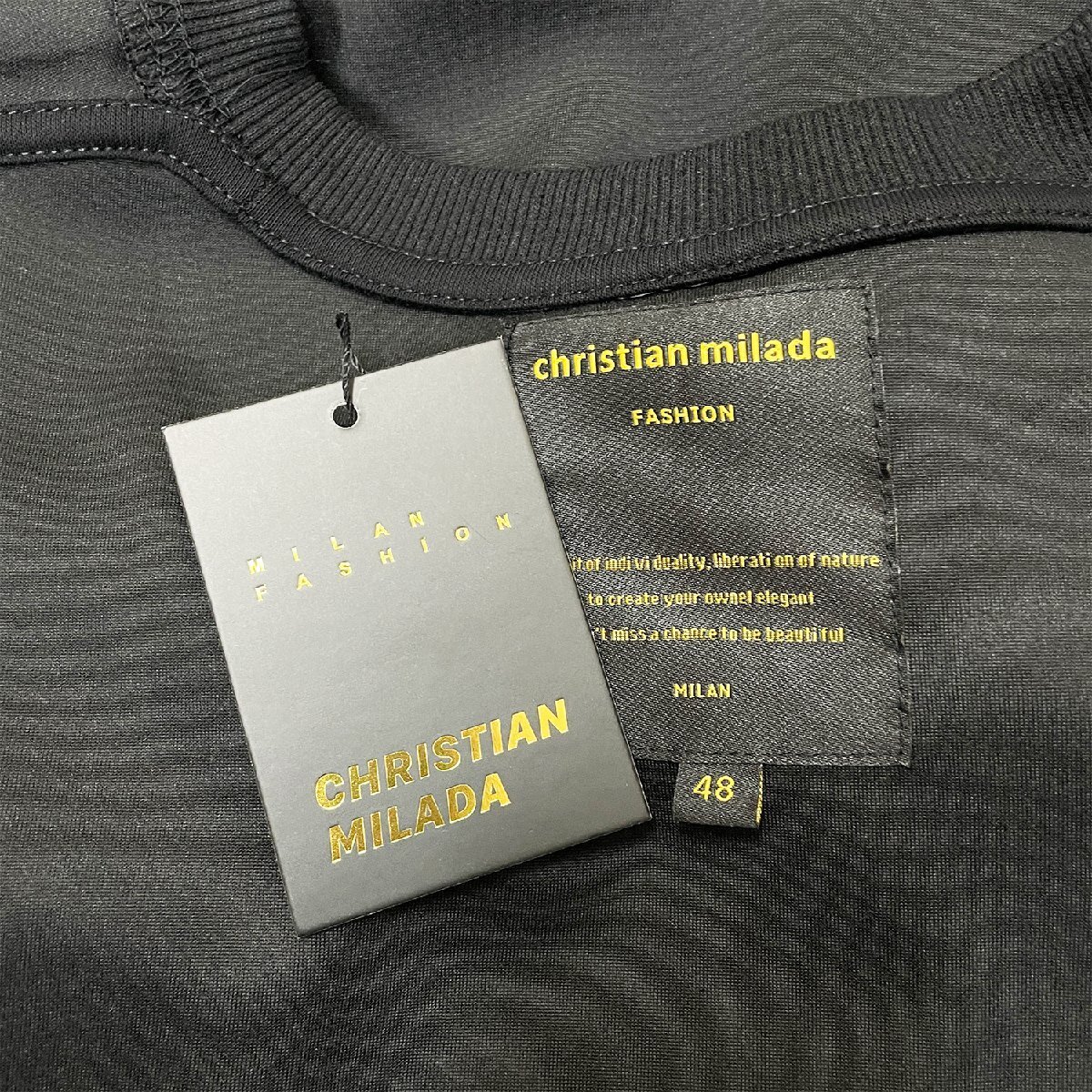 定価4万★christian milada・ミラノ発・トレーナー★綿100％ 柔らかい 快適 スウェット カットソー 遊び心 可愛い 定番 秋冬 2XL/52サイズ_画像9