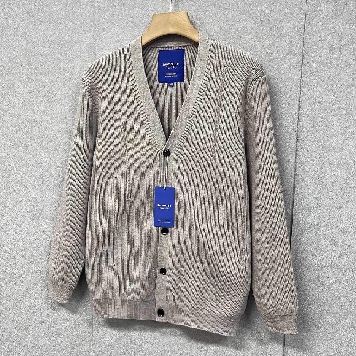  standard * cardigan regular price 5 ten thousand *Emmauela* Italy * milano departure * high grade wool . warm comfortable knitted soft damage processing plain gentleman M/46