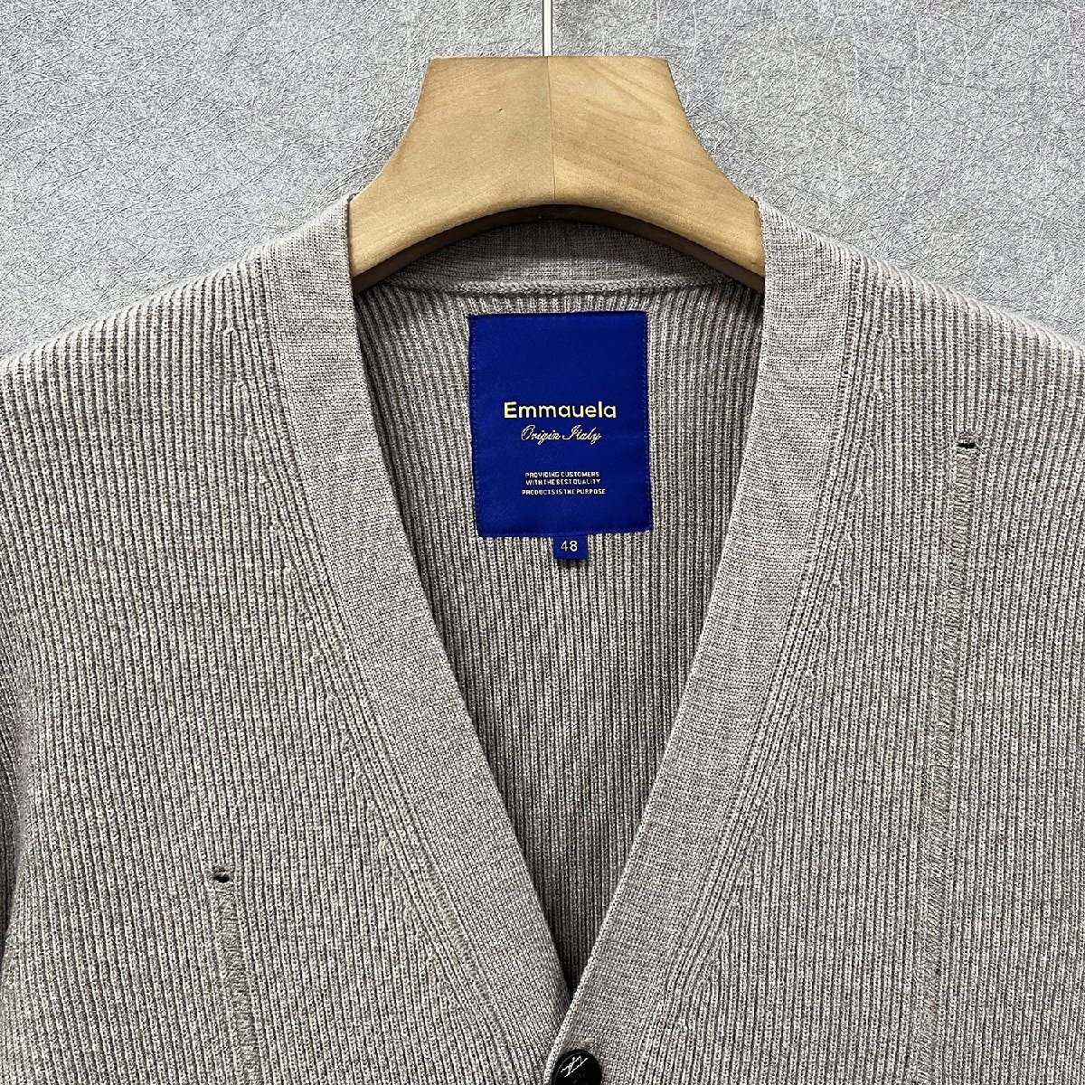  standard * cardigan regular price 5 ten thousand *Emmauela* Italy * milano departure * high grade wool . warm comfortable knitted soft damage processing plain gentleman M/46