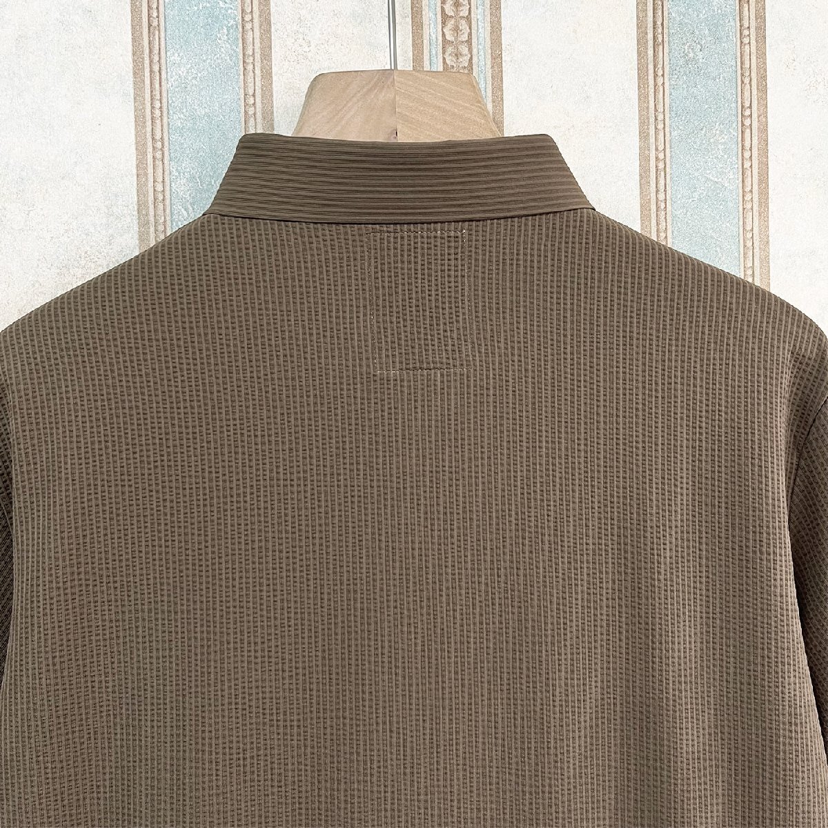 最高級 定価3万 FRANKLIN MUSK・アメリカ・ニューヨーク発 ポロシャツ 高品質シルク/コットン混 薄手 速乾 涼しい 洗練 ビジネス サイズ2の画像4