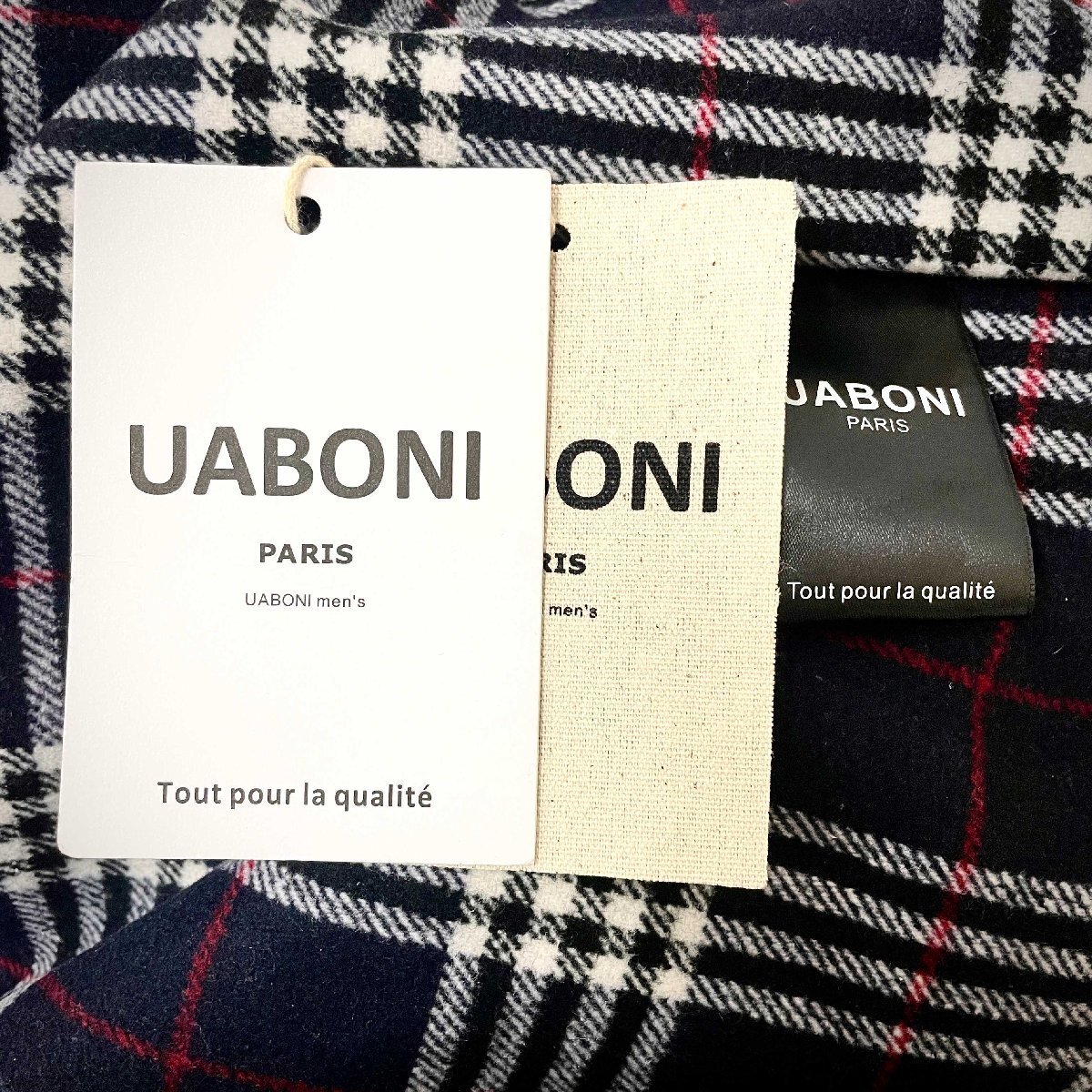 最上級EU製＆定価15万◆UABONI*Paris*レザージャケット*ユアボニ◆最上級牛革 オシャレ 本格ライダース 革ジャン オートバイ バイク L/48_画像9