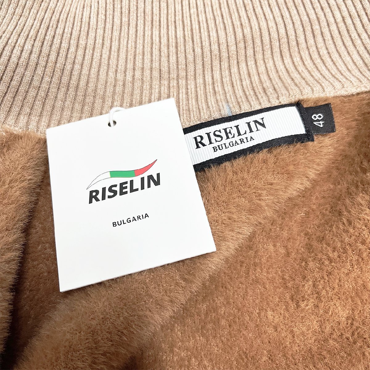 上品ヨーロッパ製※定価9万◆ブルガリア発※RISELIN 上下セット ミンク/カシミヤ混 ソフト 暖かい 快適 ジャケット パンツ レディース M/46_画像10