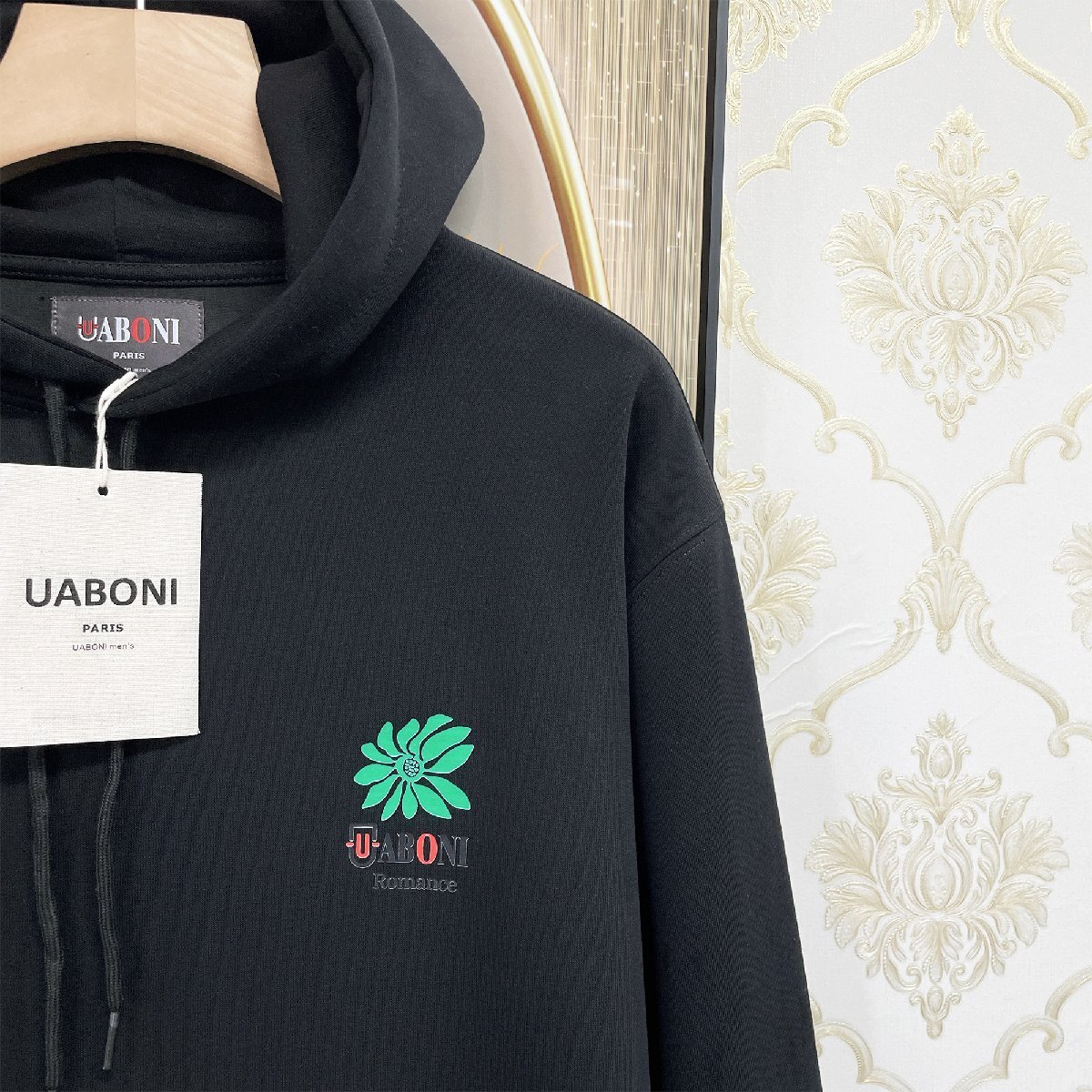 定番EU製＆定価4万◆UABONI*Paris*パーカー*ユアボニ*パリ発◆上品 通気 フラワー トップス オシャレ プルオーバー ストリート XL/50サイズ_画像6