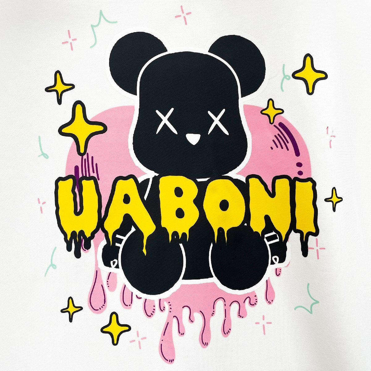 個性EU製＆定価4万◆UABONI*Paris*パーカー*ユアボニ*パリ発◆コットン100％ 高級 ソフト クマ スウェット 可愛い トレーナー 男女兼用 L_画像7