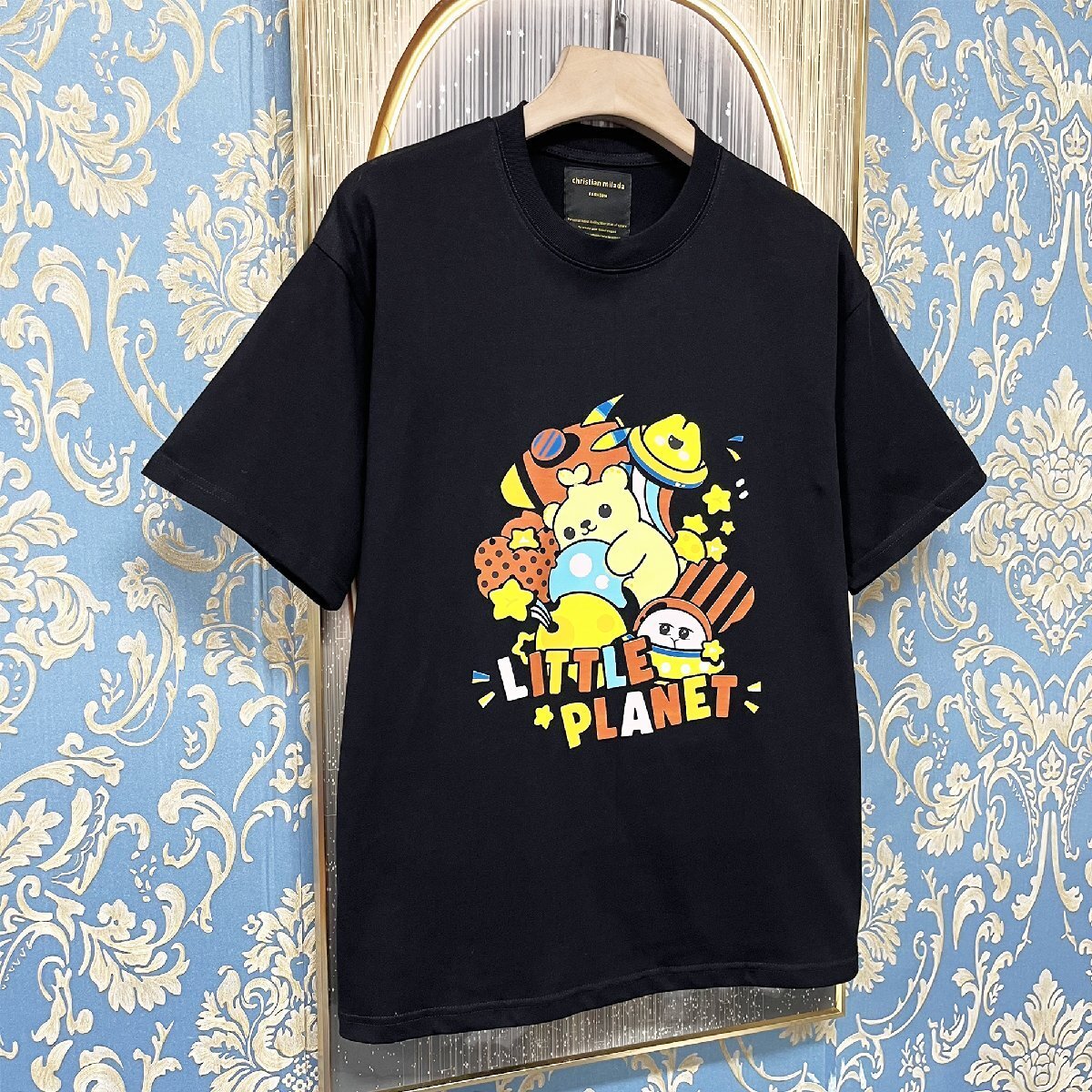 定価2万★christian milada・ミラノ発・半袖Ｔシャツ★100％コットン 吸汗速乾 快適 スウェット かわいい 男女兼用 日常 2XL/52サイズ_画像9