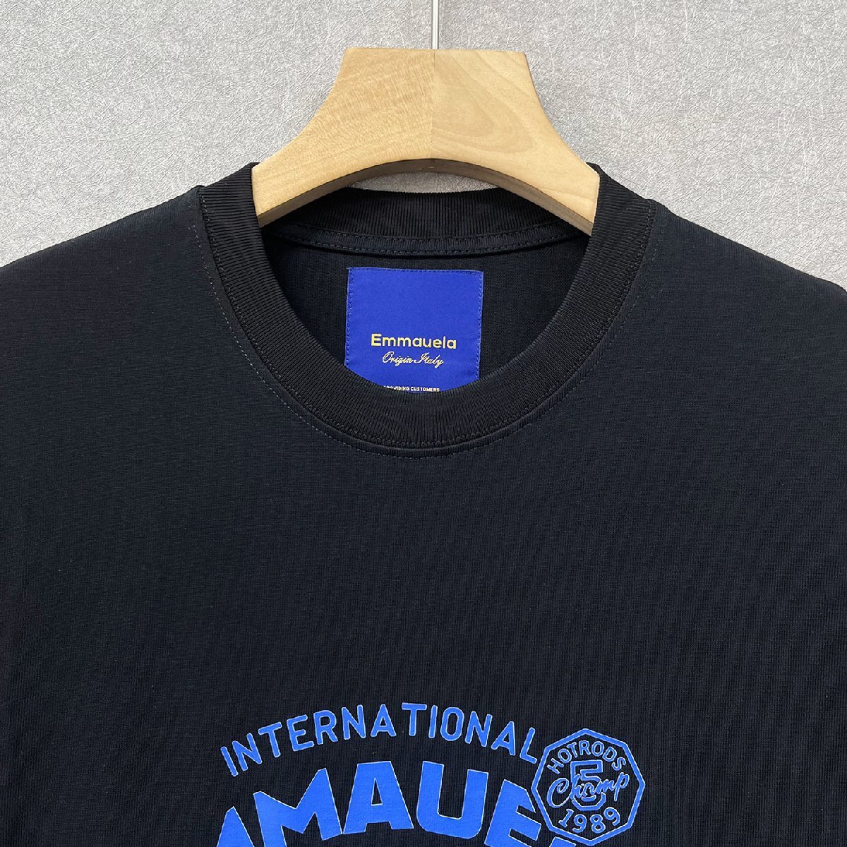 定番・半袖Tシャツ 定価2万◆Emmauela・イタリア・ミラノ発◆綿100％ 上質 薄手 通気 個性 車 プルオーバー カットソー アメカジ 夏服 M_画像4