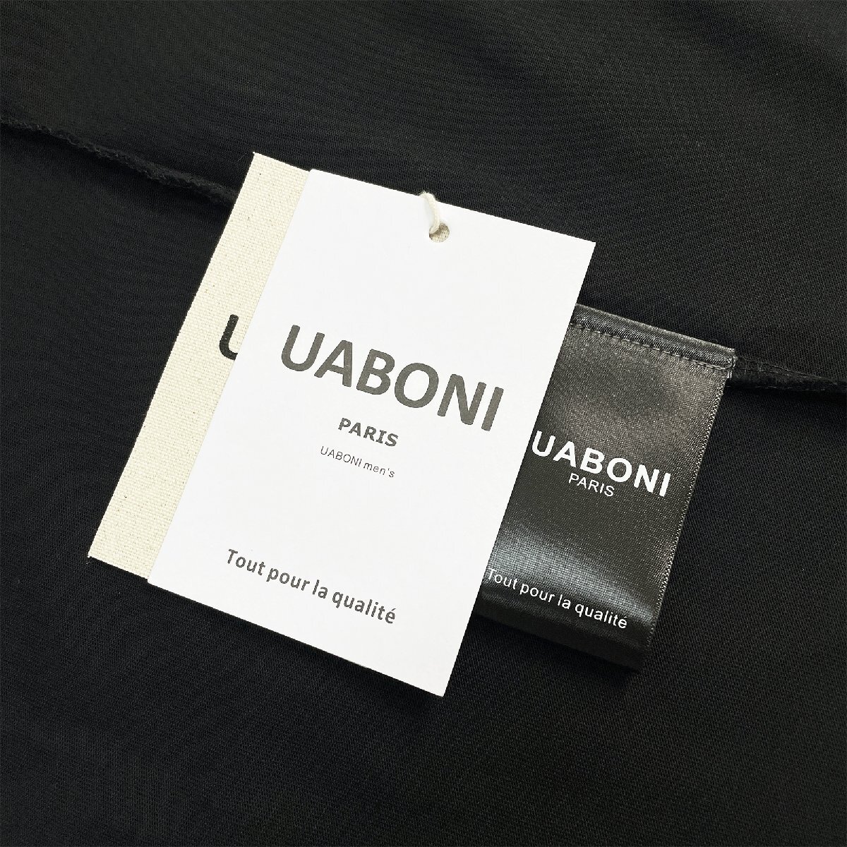 高級EU製＆定価2万◆UABONI*Paris*半袖Tシャツ*ユアボニ*パリ発◆上質 快適 通気 ゆったり 人気 個性 レトロ カットソー アメカジ 普段着 L_画像9