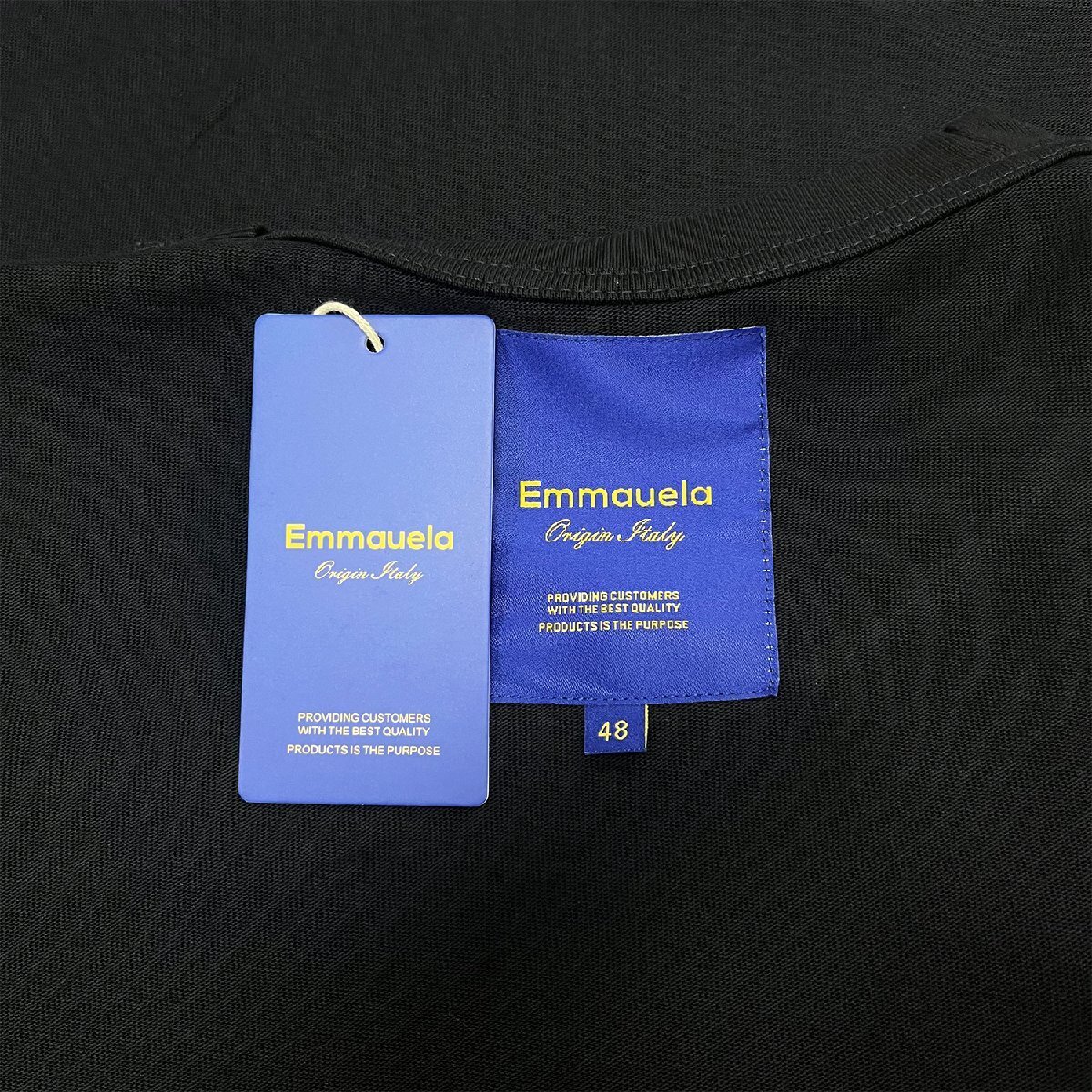 高級・半袖Ｔシャツ 定価2万◆Emmauela・イタリア・ミラノ発◆綿100％ 通気 吸湿 耐久 上品 ロゴ 英字 カットソー スウェット 絶賛 春夏 XL_画像10