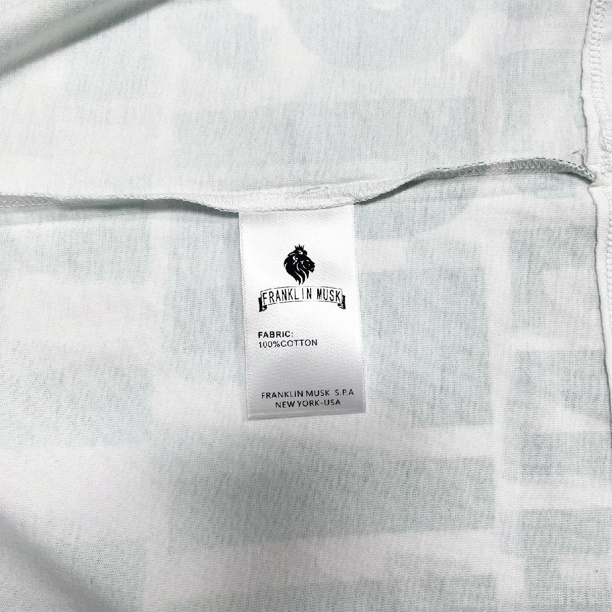 個性 定価2万 FRANKLIN MUSK・アメリカ・ニューヨーク発 半袖Tシャツ コットン100％ 通気 吸汗 グラデーション カットソー 春夏 サイズ3_画像8