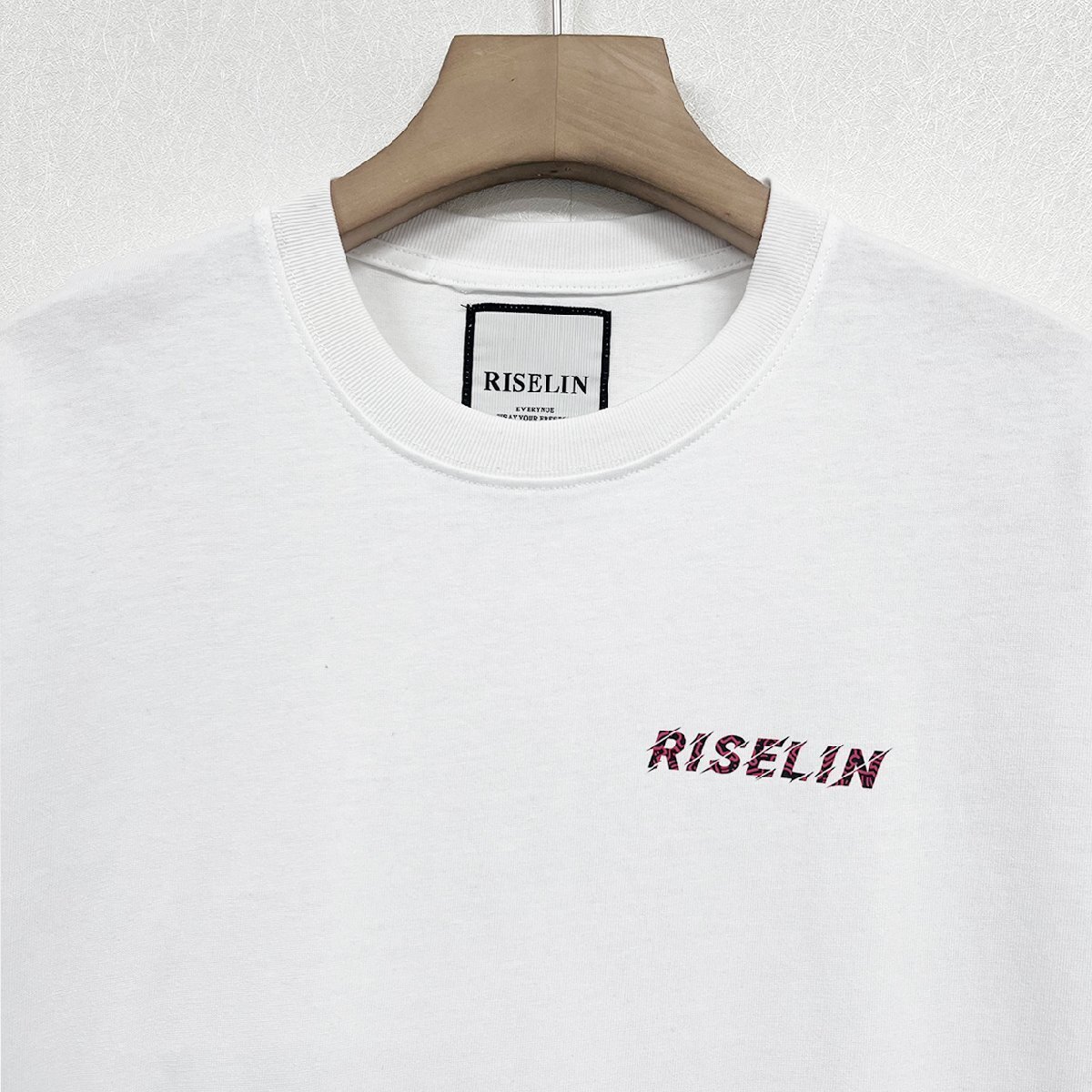 上品ヨーロッパ製※定価2万◆ブルガリア発※RISELIN 半袖Tシャツ 上質 薄手 通気 プリント 遊び心 トップス カットソー 個性 夏服 XL/50_画像4