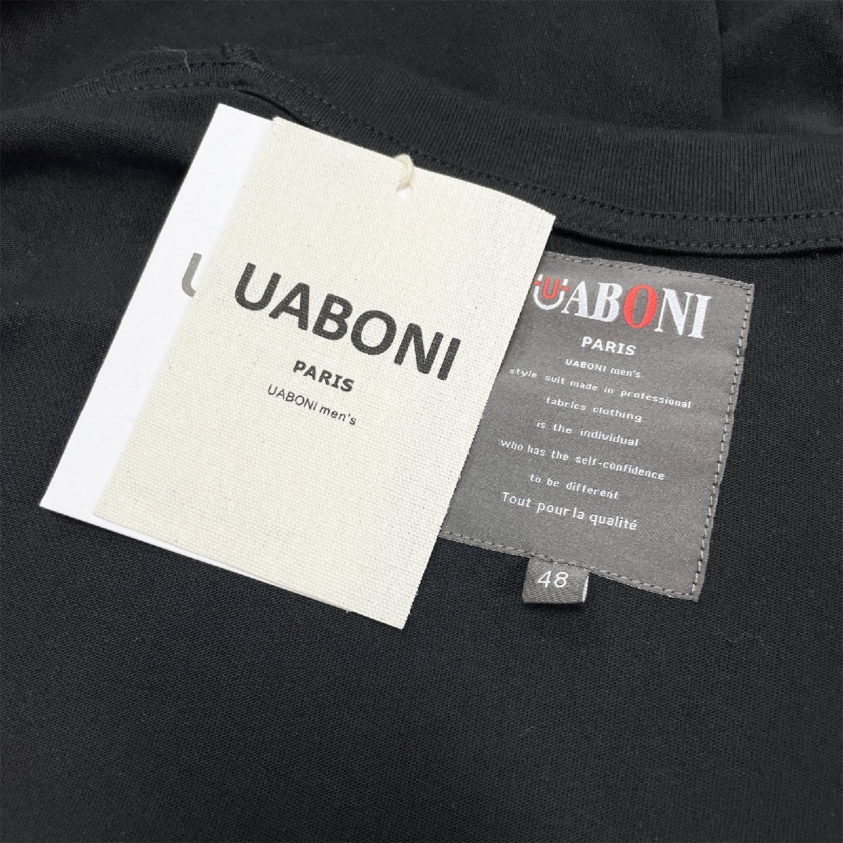 個性EU製＆定価2万◆UABONI*Paris*半袖Tシャツ*ユアボニ*パリ発◆上品 通気 吸汗 刺繍 フリンジ カットソー スウェット 個性 男女兼用2XL_画像10