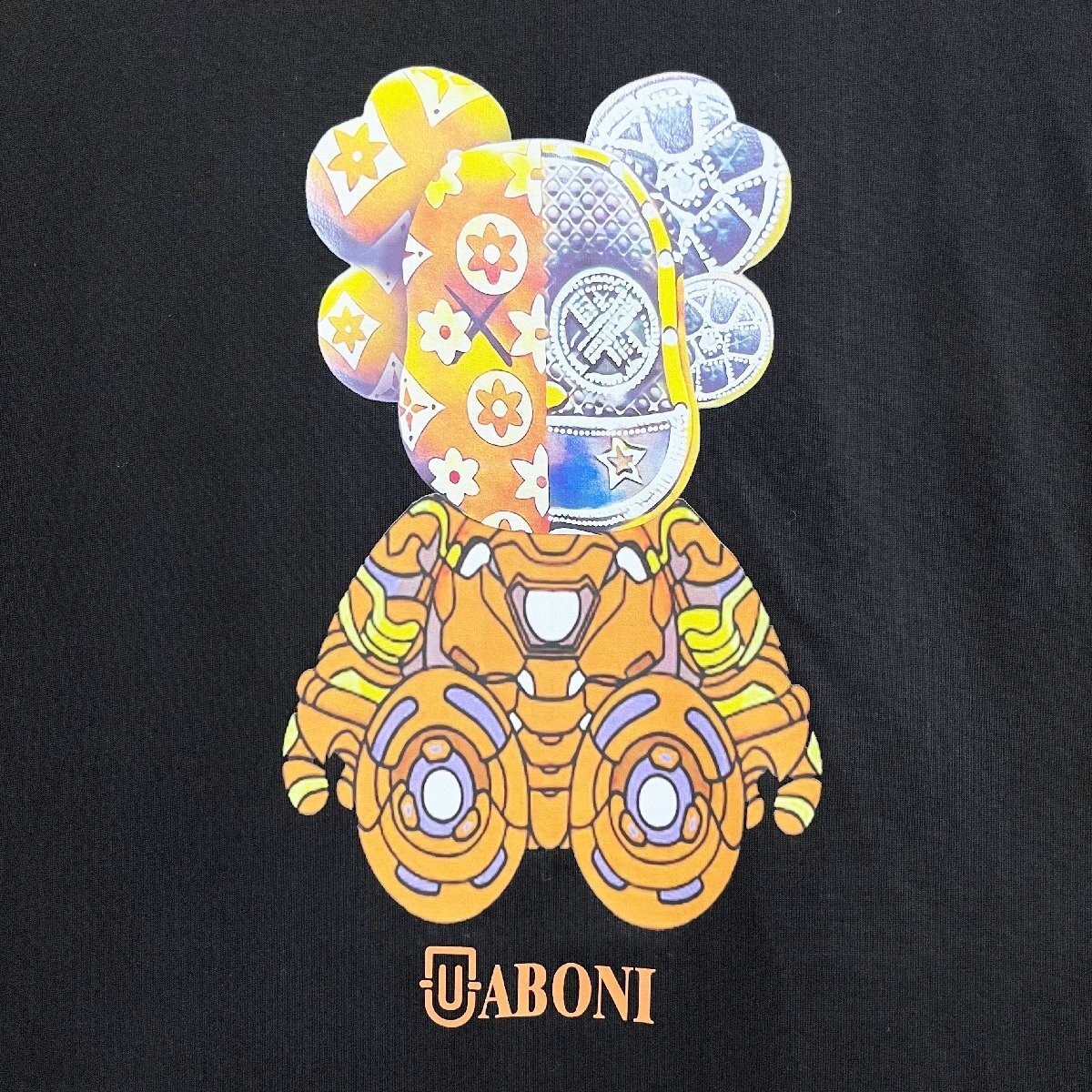 最高級EU製＆定価2万◆UABONI*ユアボニ*Tシャツ*フランス*パリ発◆米国綿 通気 個性 ゆったり カジュアル ベアブリック/Bearbrick L/48_画像6