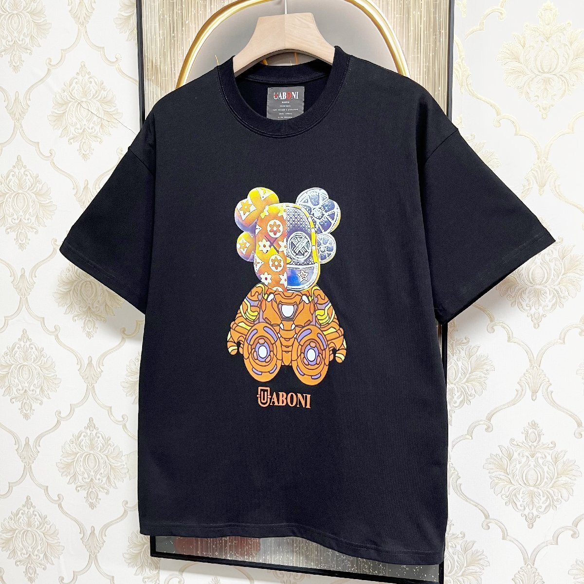 最高級EU製＆定価2万◆UABONI*ユアボニ*Tシャツ*フランス*パリ発◆米国綿 通気 個性 ゆったり カジュアル ベアブリック/Bearbrick L/48_画像10