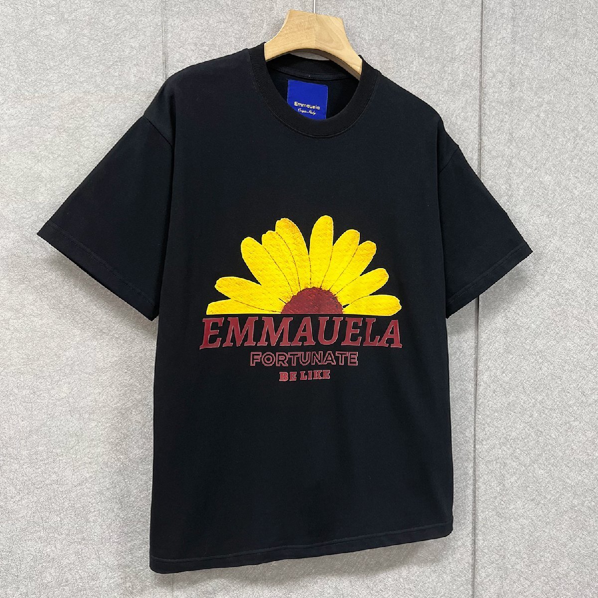 上品・半袖Tシャツ 定価2万◆Emmauela・イタリア・ミラノ発◆コットン100％ 快適 高級 通気 おしゃれ 菊 スウェット カットソー トップスXL_画像8