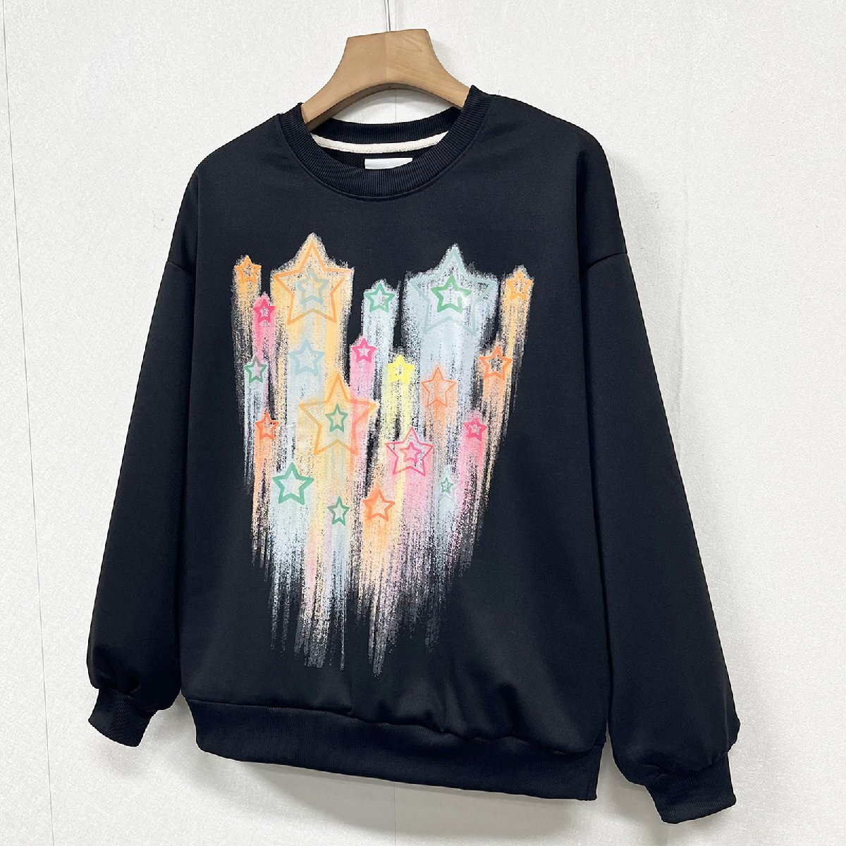  piece . Europe made * regular price 4 ten thousand * BVLGARY a departure *RISELIN sweatshirt on goods comfortable ventilation colorful star pattern tops sweat leisure spring summer L/48