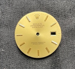 【新品】純正品 ROLEX DATE JUST MENSsize（ロレックス・デイトジャスト メンズ）ゴールド　≪文字盤≫_画像1