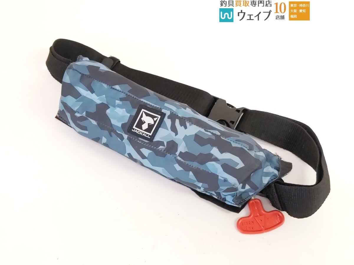ジャッカル 自動膨張式ライフジャケット JK9320RS 桜マークあり ベルト型ライフジャケット #ブルーカモの画像1