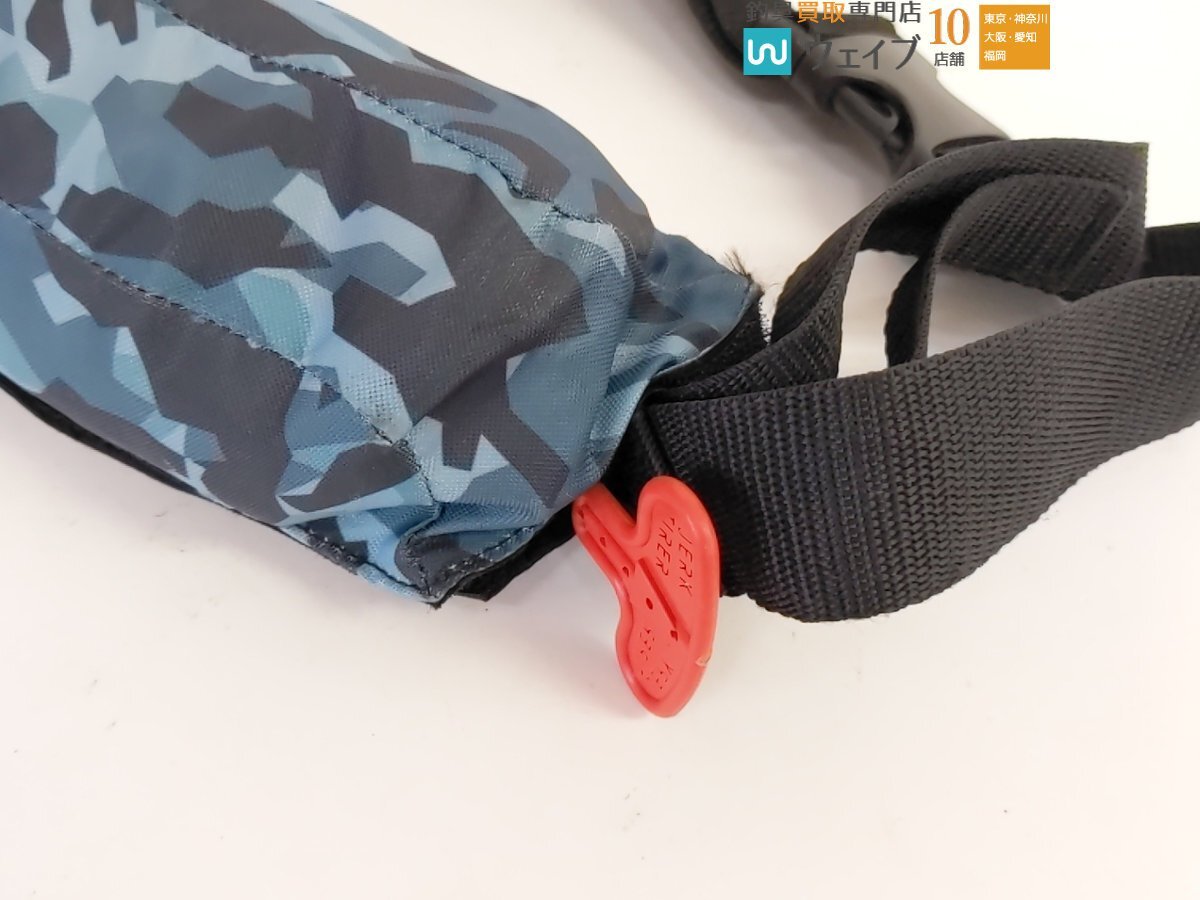 ジャッカル 自動膨張式ライフジャケット JK9320RS 桜マークあり ベルト型ライフジャケット #ブルーカモの画像6