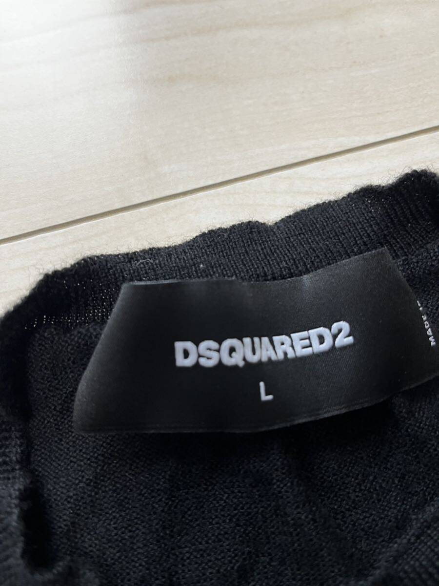 美品　DSQUARED2 ニット セーター 長袖 ブラック Lサイズ　直営店購入品_画像3
