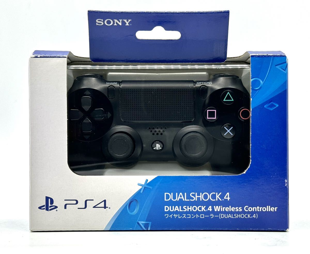 【美品】SONY PS4純正コントローラー DUALSHOCK4 CUH-ZCT2J ワイヤレスコントローラー ジェットブラックの画像1