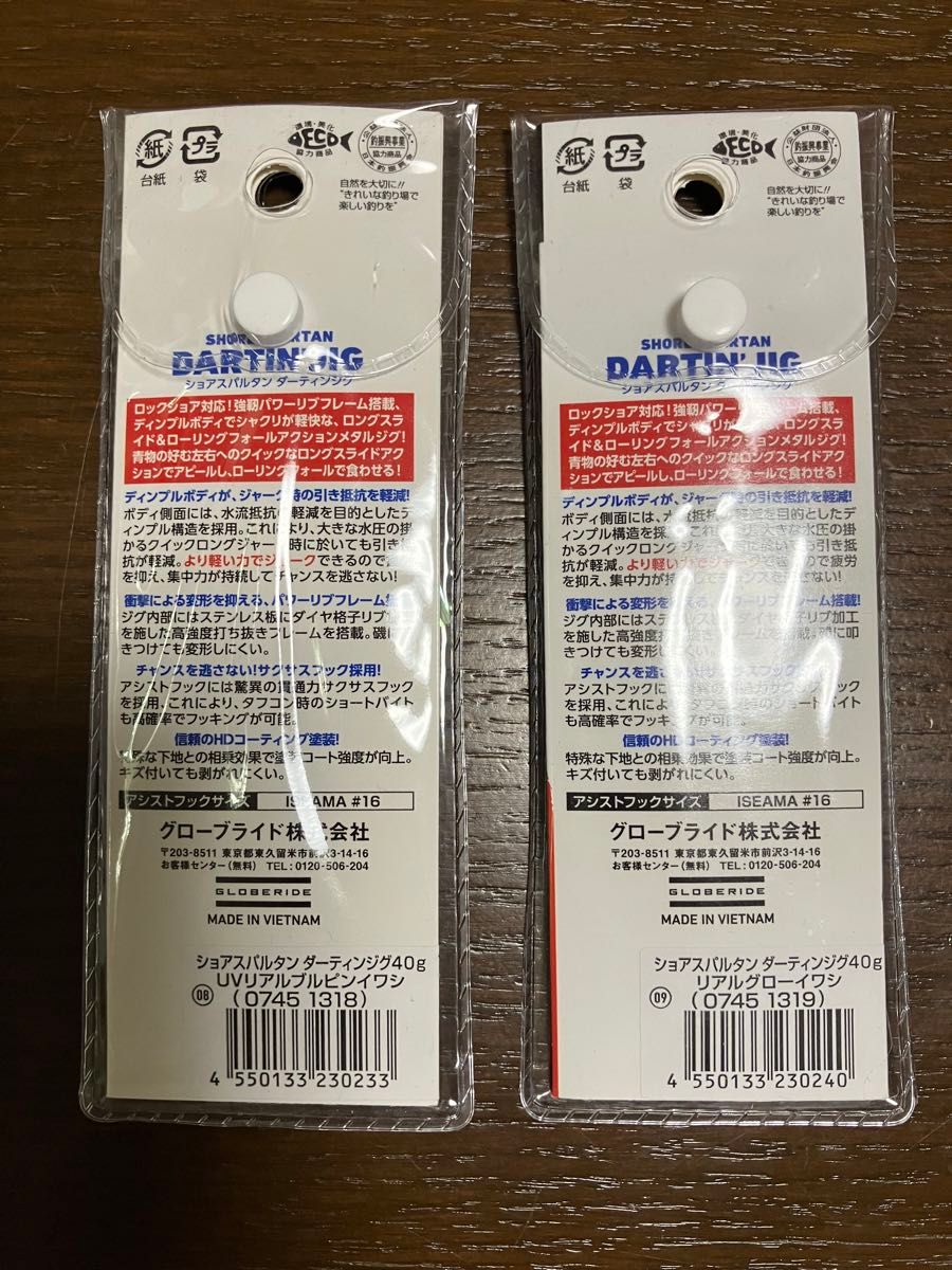 【新品】ダイワ(DAIWA) ショアジギング SSダーティンジグ 40g 2個セット