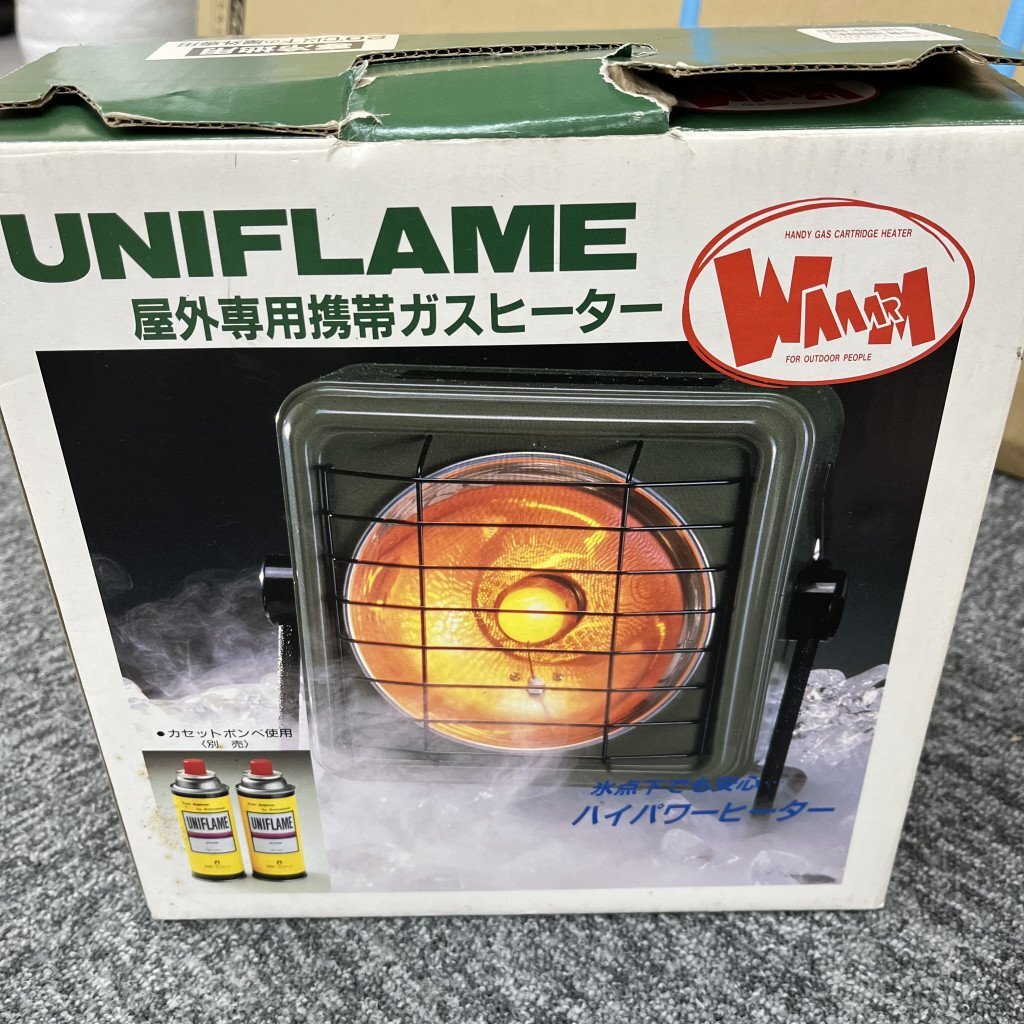 123952◎【未使用】UNIFLAME ユニフレーム 屋外専用携帯ガスヒーター グリーンM ハイパワーヒーターの画像2