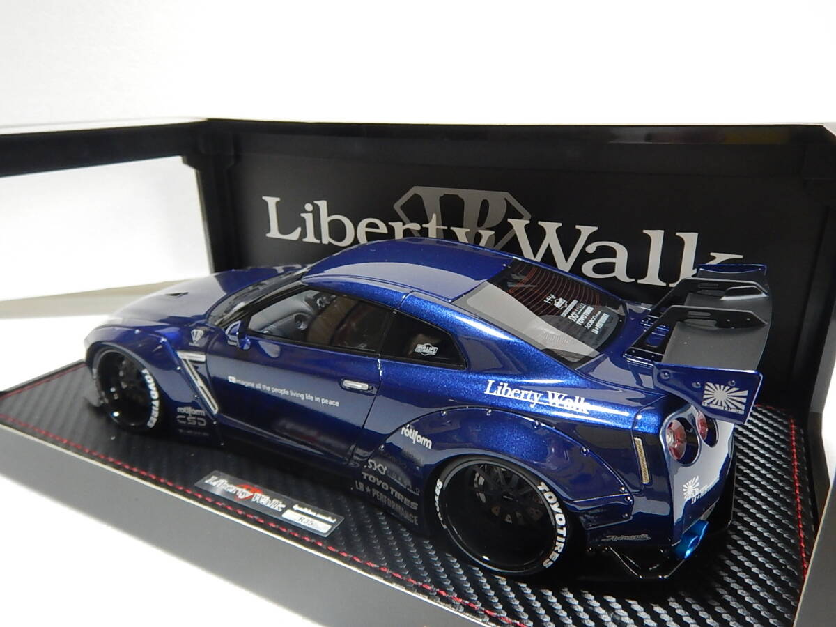 ignition model 1/18 LB-WORKS GT-R （R35）Blue Metallic 0690の画像5