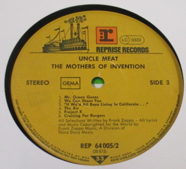 ^^ MOTHERS OF INVENTION / UNCLE MEAT [ GERMANY REPRISE REP64005]の画像4