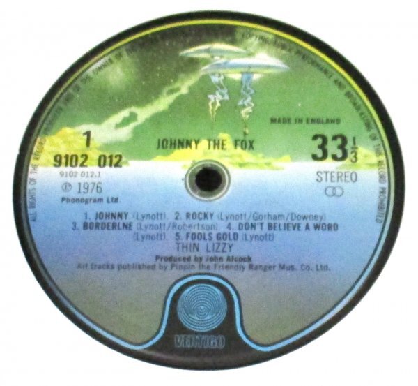 ☆MINT-彡 英國盤 Thin Lizzy Johnny The Fox [ UK Original '76 Vertigo 9102 012 ]_画像3