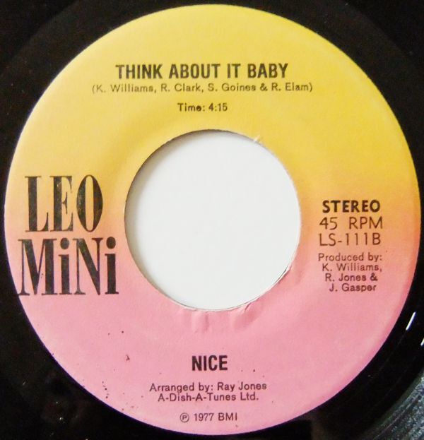 ■SOUL45 Nice / Telephone Lover / Think About It Baby [ Leo Mini LS-111 ] '77_画像2
